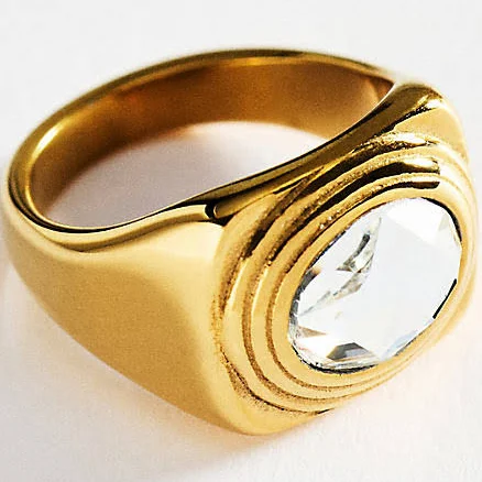Anthropologie Chunky Stone Cocktail Ring