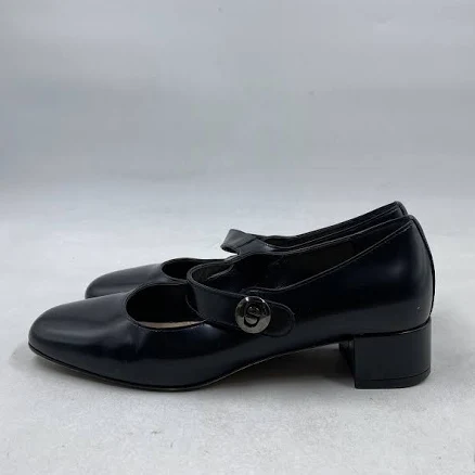 Christian Dior D Doll Black Shiny Calfskin Pumps W 6.5