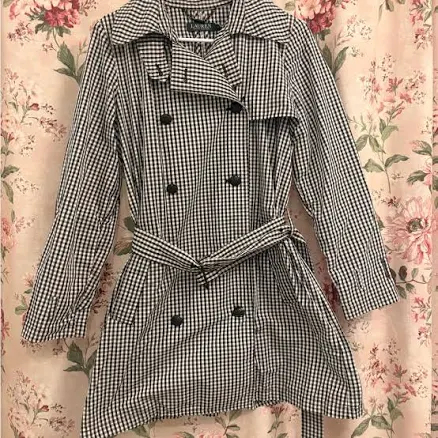 Ralph Lauren Women's Gingham Double-Breasted Trench Coat