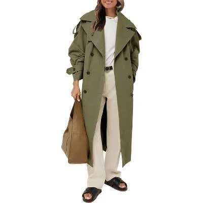 Imily Bela Classic Oversized Double Breasted Trench Coat