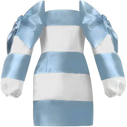 Eve Off The Shoulder Silk and Wool Mini Dress