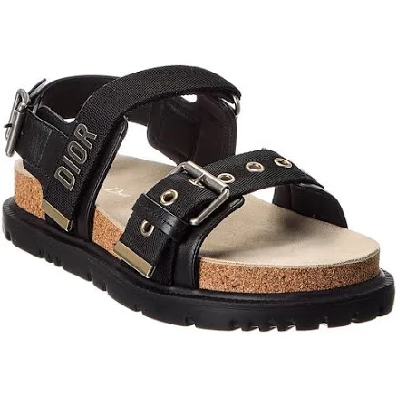 Dior Dioract Leather Sandal, Black / 36.5