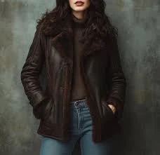 KHAITE Shellar shearling trimmed leather jacket Leather jackets women Designer leather