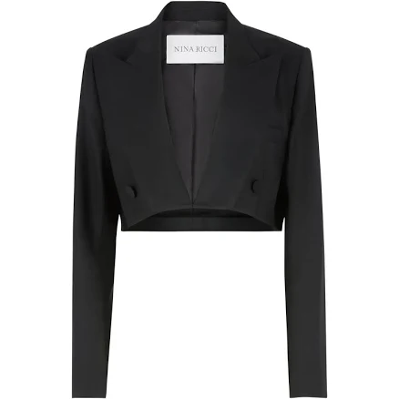Nina Ricci Women's Cropped Double-Breasted Wool Blazer