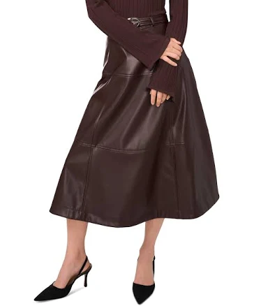1.State Panelled Belted Midi Skirt