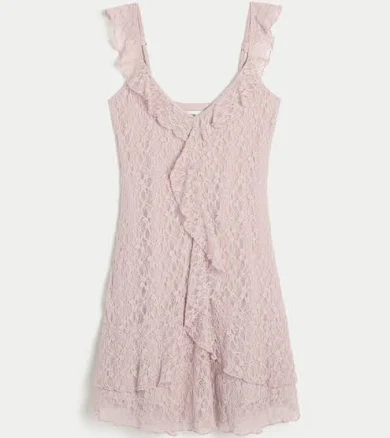 Hollister Women's Lace Ruffle Mini Dress
