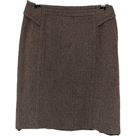 LOUIS VUITTON Brown Tweed Skirt Size 38 FR