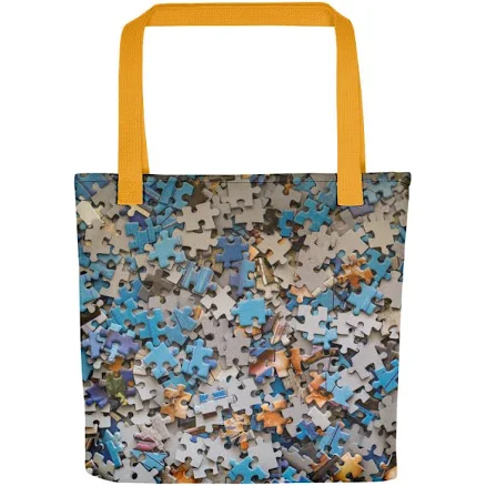 Jigsaw Puzzle Themed Small Tote Bag