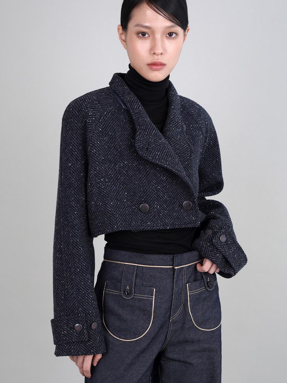 Elise Raglan Crop Wool Jacket