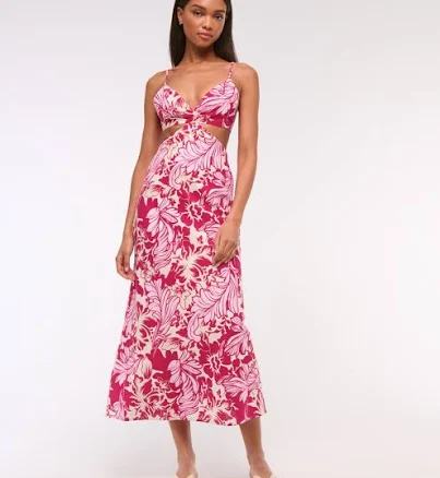 Abercrombie & Fitch Women's Julia Slip Cutout Maxi Dress