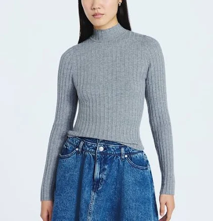Scoop Women's Ribbed Mockneck Sweater