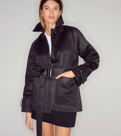 Abercrombie & Fitch Women's Waxed Belted Utility Jacket