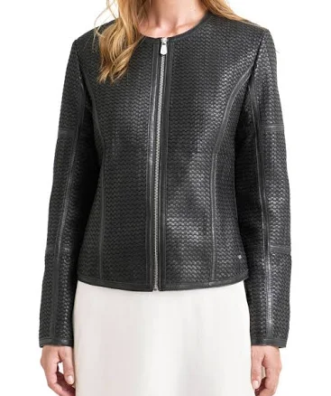 Velez Women's Woven Leather Jacket