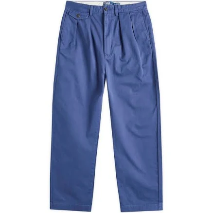 Polo Ralph Lauren Men's Whitman Pleated Chino Trousers in Light Navy, Size 34" | END Clothing