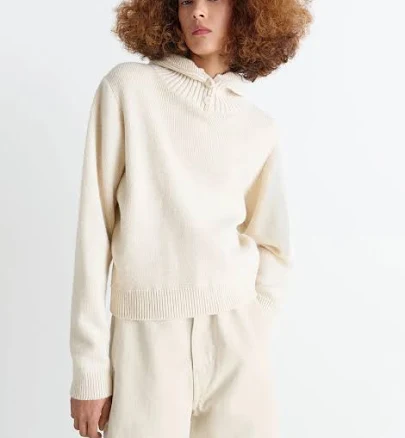 LEMAIRE sweater with hood in wool alpaca