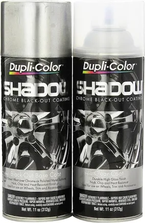 Dupli-Color Shadow Chrome Black-Out Coating Kit Black Tinted Effect Over Chrome