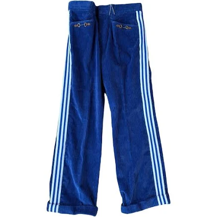 GUCCI x Adidas Blue Corduroy Horsebit Trousers Size 48 IT