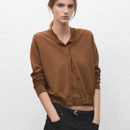 MANGO Women's Chunky-Knit Wool-Blend Cardigan