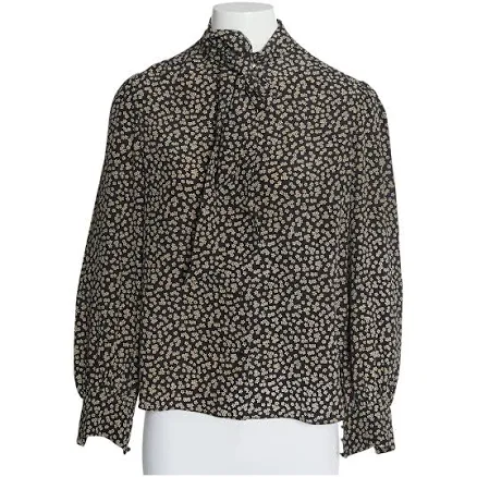 CELINE Women's Lavallière' Crepe de Chine Blouse
