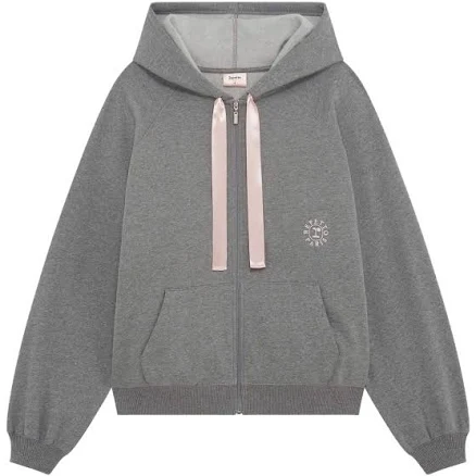 Repetto Signature satin zip-up hoodie