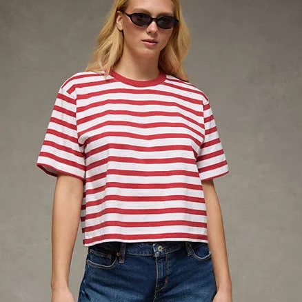AE Women's Boxy Striped T-Shirt
