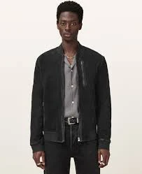 AllSaints Kemble Suede Bomber Jacket