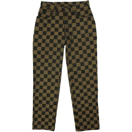 Fendi Brown Checkered Logo Trousers Size 42 IT