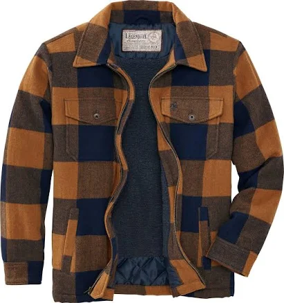 Men's Legendary Whitetails Tough as Buck Outdoorsman Berber Lined Long Sleeve Wool Coat
