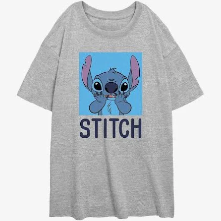 Disney Lilo & Stitch Girls Oversized Graphic T-Shirt