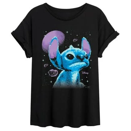 Disney Lilo & Stitch Stitch Space Oversized Graphic T-Shirt