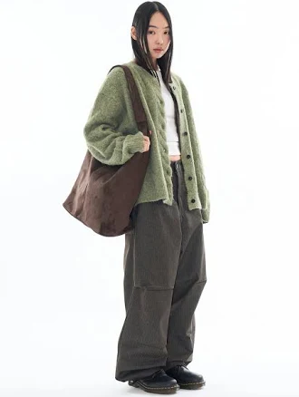 Roen Hairy Cable Cardigan