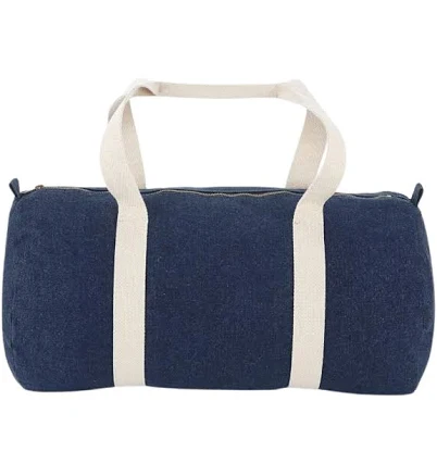 Monogrammed Denim Duffle Bag