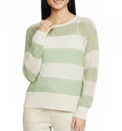 Sanctuary Women's Crochet Open Knit Long Sleeve Sweater