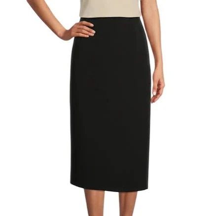 Preston York Taylor Stretch Crepe Midi Pencil Skirt