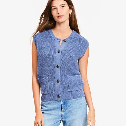 Loft Women's Ribbed Pocket Sweater Vest