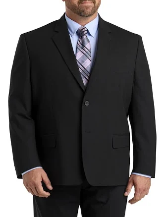 Oak Hill by DXL Men's Big & Tall Perfect Fit Jacket-Relaxer Suit Jacket