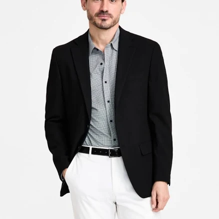 Michael Kors Men's Classic-Fit Twill Blazer - Black - Size 38R