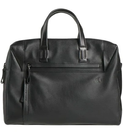 PIQUADRO Logo-plaque Leather Briefcase