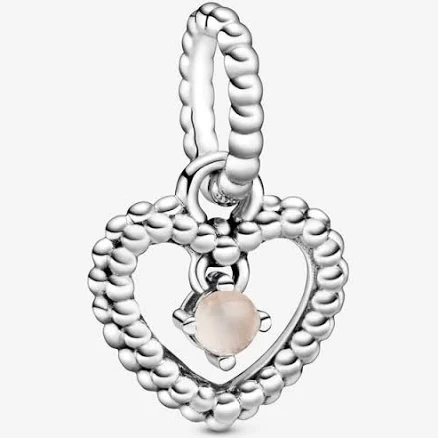 Pandora Beaded Heart Dangle Charm