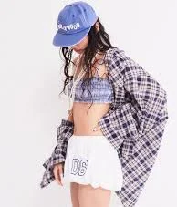 New Dirtywashing Overfit Check Shirt Navy