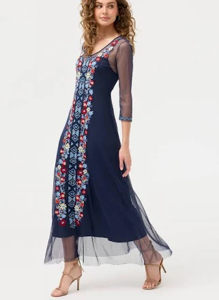 Johnny Was Women's Aiko Mesh Floral Dress