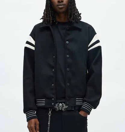 Fashion Nova Men's Classic Old School Varsity Jacket