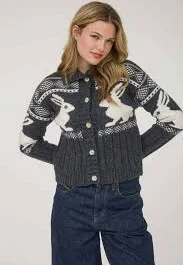 Bunny Jacquard Cardigan