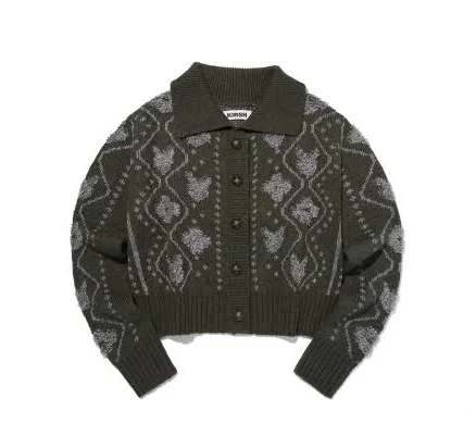 Kirsh Witty Bunny Jacquard Cardigan