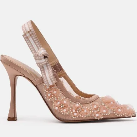 Steve Madden Women's Bri Mesh Pointed-Toe Slingback Pumps