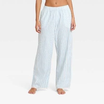 Wild Fable Women's Lace Trim Flannel Pajama Pants