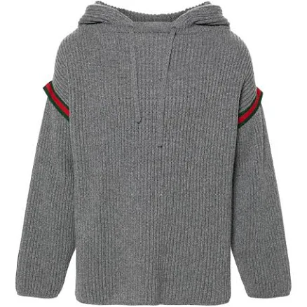Gucci Men's Ribbed Cashmere Hoodie