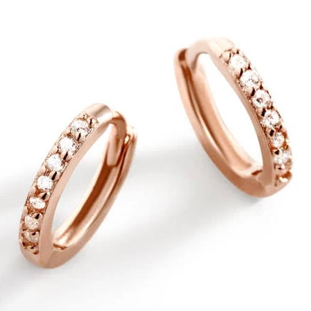 Mint & Lily Pave Huggie Hoop Earrings