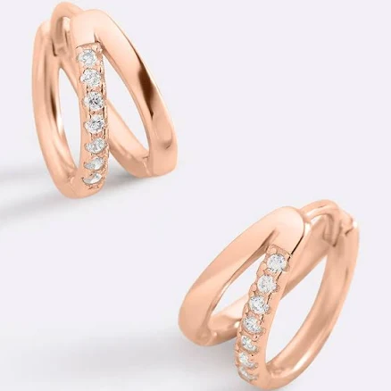 Mint & Lily Double Huggie Hoop Earrings