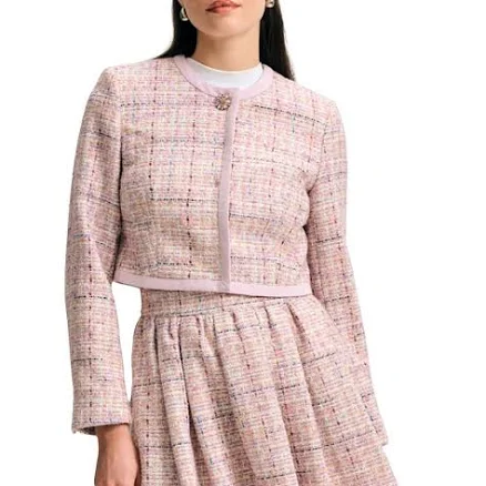 Isaac Mizrahi Women's Cropped Tweed Jacket